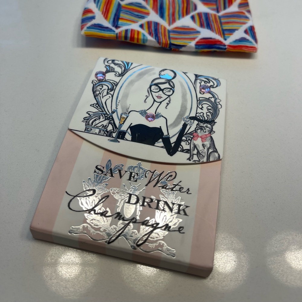 Punch Studio Colorful Striped Compact Mirror